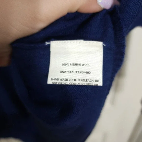 Eileen Fisher Womens Top Fine Merino Jersey Wool Blue Bateau Neck Sweater Sz 1X - Picture 11 of 11